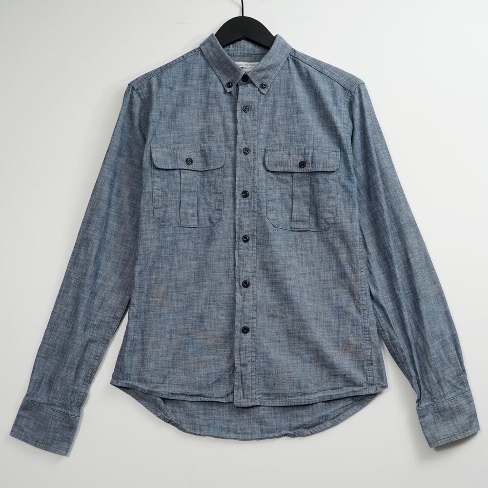 United By Blue Ayres Chambray Shirt Size S Organic Cotton  Made in USA